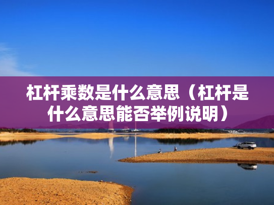 杠杆乘数是什么意思（杠杆是什么意思能否举例说明）
