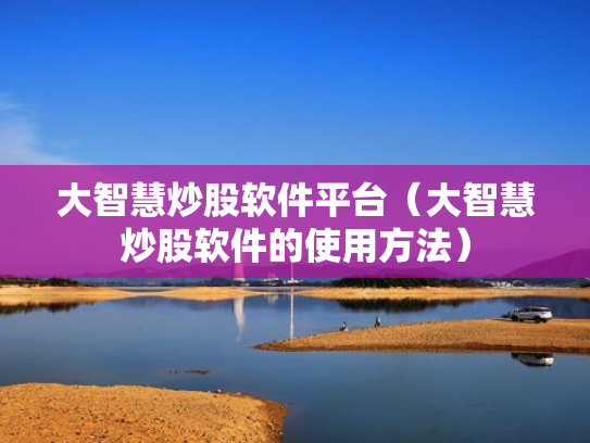 大智慧炒股软件平台（大智慧炒股软件的使用方法）